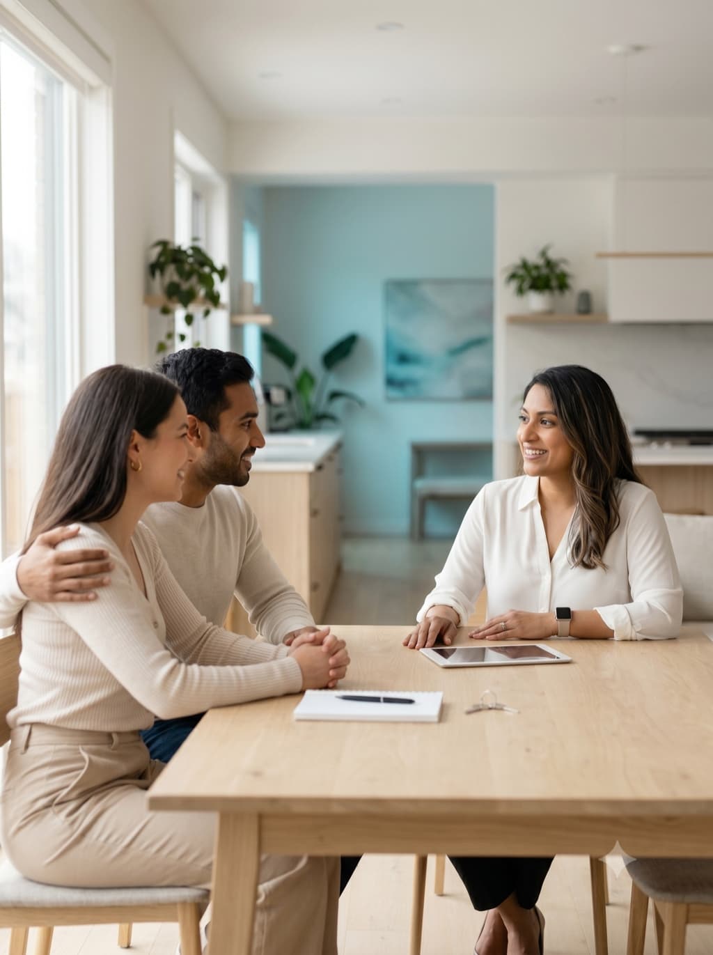An Ontario homebuyer with their agent at the close